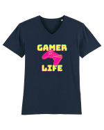Gamer Life consolă roz Tricou mânecă scurtă guler V Bărbat Presenter