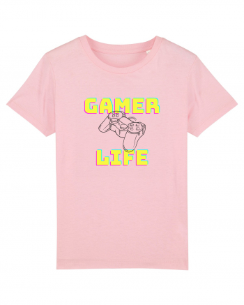 Gamer Life consolă neagră  Cotton Pink