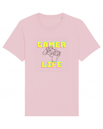 Gamer Life consolă neagră  Cotton Pink