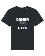 Gamer Life consolă albă  Tricou mânecă scurtă Unisex Rocker