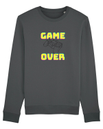 Gamer Life Game Over consolă neagră  Bluză mânecă lungă Unisex Rise