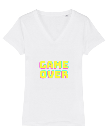Gamer Life Game Over  White