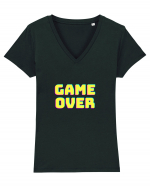 Gamer Life Game Over  Tricou mânecă scurtă guler V Damă Evoker