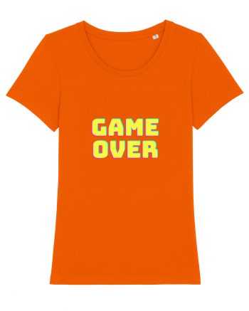 Gamer Life Game Over  Bright Orange