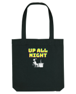 Gamer Life up all night (când te joci toată noaptea) alb Sacoșă textilă