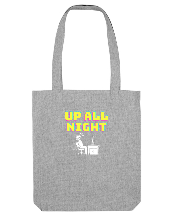 Gamer Life up all night (când te joci toată noaptea) alb Heather Grey