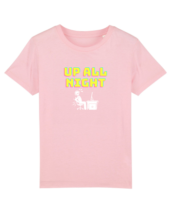 Gamer Life up all night (când te joci toată noaptea) alb Cotton Pink