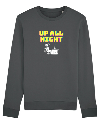 Gamer Life up all night (când te joci toată noaptea) alb Anthracite