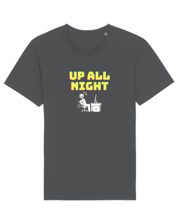 Gamer Life up all night (când te joci toată noaptea) alb Anthracite