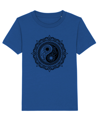 Yin Yang Symbol in a Mandala Majorelle Blue