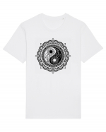 Yin Yang Symbol in a Mandala Tricou mânecă scurtă Unisex Rocker