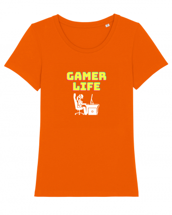 Gamer Life Girl (viața de gamer fete)  Bright Orange