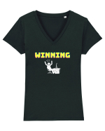 Gamer Life Winning (viața de gamer când câștigi)  Tricou mânecă scurtă guler V Damă Evoker