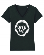 Bite Me Tricou mânecă scurtă guler V Damă Evoker