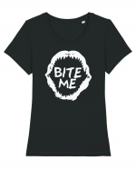 Bite Me Tricou mânecă scurtă guler larg fitted Damă Expresser