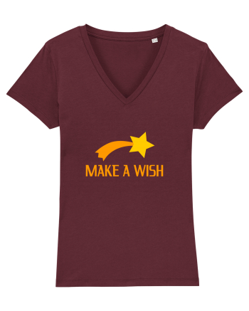 Cute Falling Star, Make a Wish Burgundy