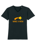 Cute Falling Star, Make a Wish Tricou mânecă scurtă guler V Bărbat Presenter
