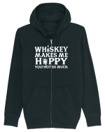 Whiskey makes me happy Hanorac cu fermoar Unisex Connector