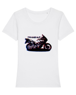 Stereoscopic Transalp  Tricou mânecă scurtă guler larg fitted Damă Expresser