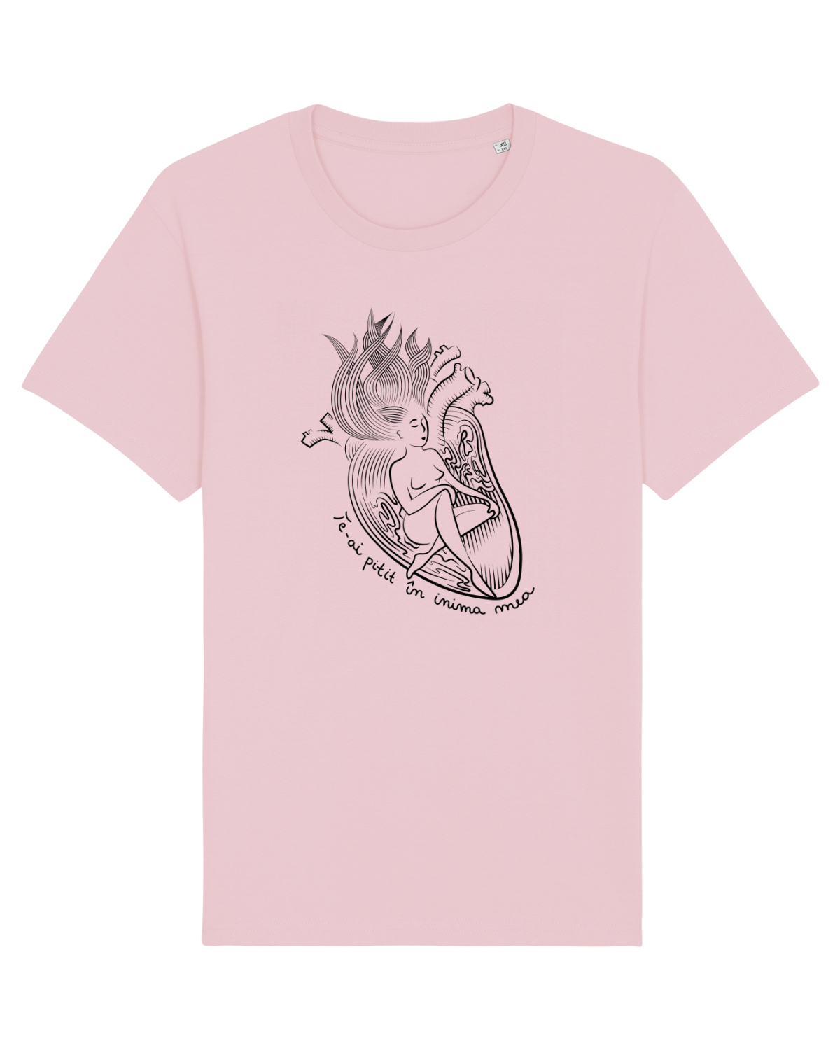 Tricou mânecă scurtă Unisex Rocker Cotton Pink