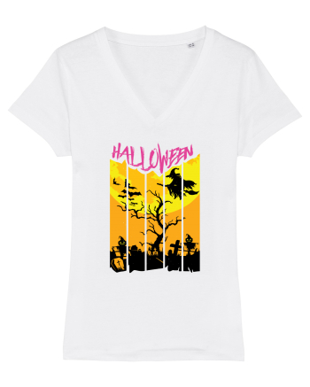 Halloween Flying Witch White