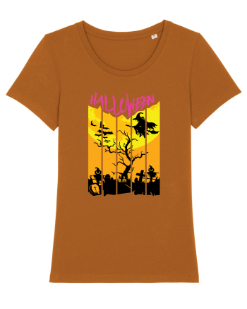 Halloween Flying Witch Roasted Orange