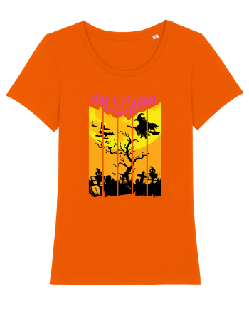 Halloween Flying Witch Bright Orange