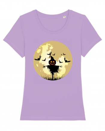 Halloween Full Moon Scary Pumpkin Lavender Dawn