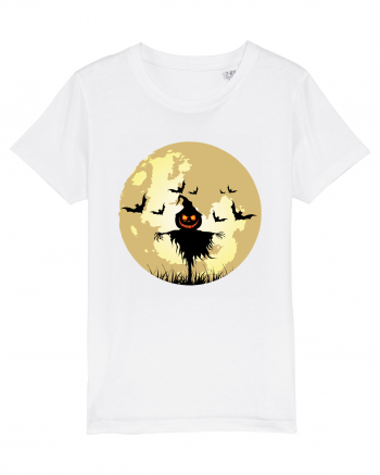 Halloween Full Moon Scary Pumpkin White