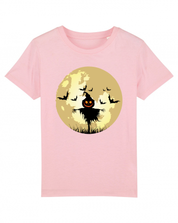 Halloween Full Moon Scary Pumpkin Cotton Pink