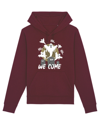 Halloween Funny Creepy Ghost Burgundy