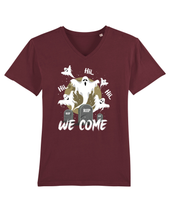 Halloween Funny Creepy Ghost Burgundy