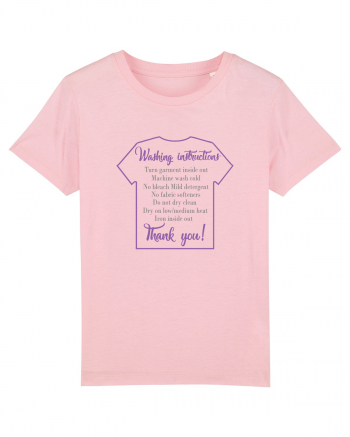 Spălare Tricou Cotton Pink