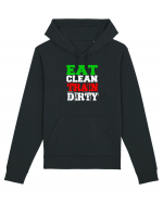 Eat clean Train dirty Hanorac Unisex Drummer