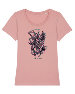 Învăț să simt Tricou mânecă scurtă guler larg fitted Damă Expresser