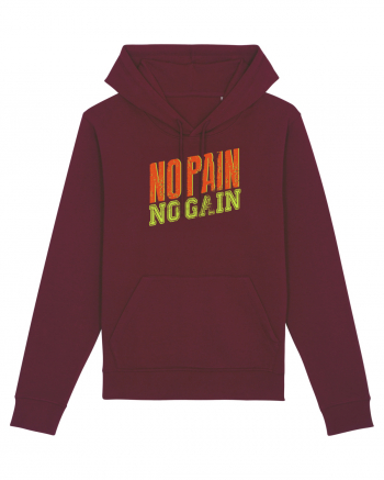 No Pain No Gain Burgundy