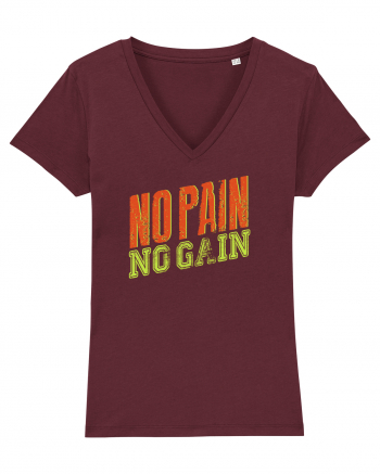 No Pain No Gain Burgundy