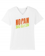 No Pain No Gain Tricou mânecă scurtă guler V Bărbat Presenter