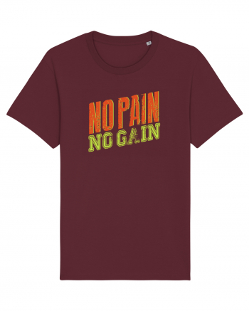 No Pain No Gain Burgundy