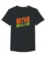 No Pain No Gain Tricou mânecă scurtă guler larg Bărbat Skater