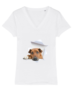 Marea evadare 4 Tricou mânecă scurtă guler V Damă Evoker