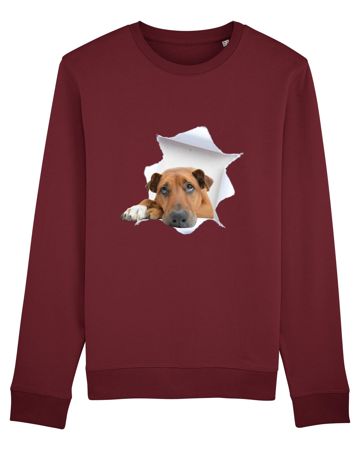 Bluză mânecă lungă Unisex Rise Burgundy