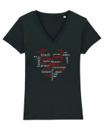 FAMILY HEART Tricou mânecă scurtă guler V Damă Evoker