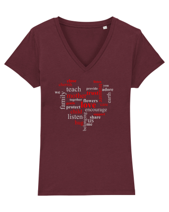 FAMILY HEART Burgundy