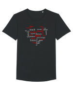 FAMILY HEART Tricou mânecă scurtă guler larg Bărbat Skater