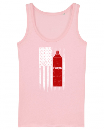 Graffiti US flag Cotton Pink