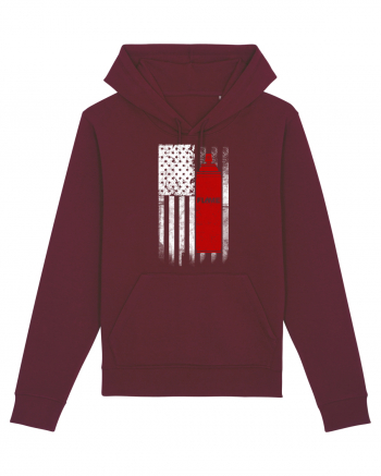 Graffiti US flag Burgundy