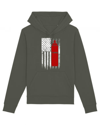 Graffiti US flag Khaki