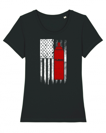 Graffiti US flag Black