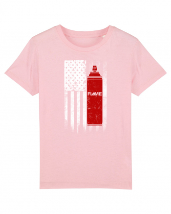 Graffiti US flag Cotton Pink